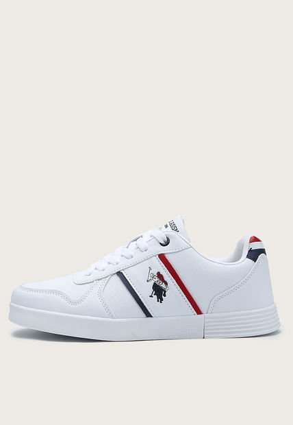 Tenis Lifestyle Blanco-Azul-Rojo Us Polo Assn