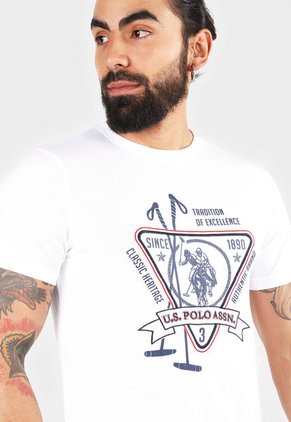 Camiseta Blanco-Azul-Rojo Us Polo Assn