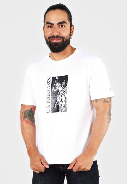 Camiseta Blanco-Negro Us Polo Assn