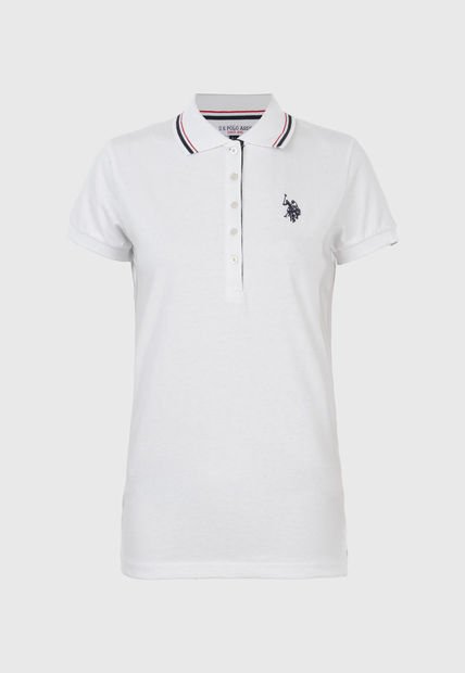 Camiseta Polo Blanco-Azul Navy-Rojo US POLO ASSN