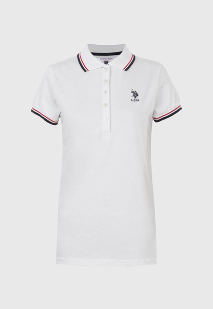 Camiseta Polo Blanco-Azul Navy-Rojo US POLO ASSN