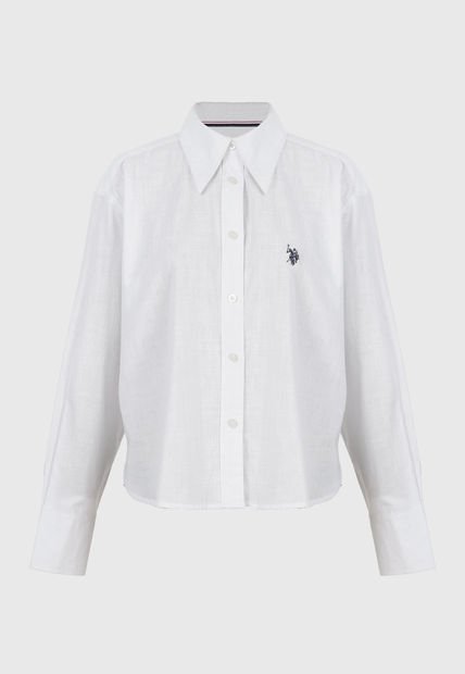 Camisa Blanco-Azul Navy US POLO ASSN