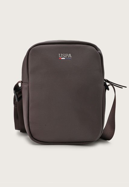 Bolso Manos Libres Marrón-Blanco-Rojo Us Polo Assn