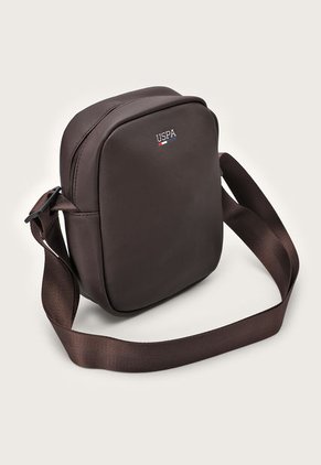 Bolso Manos Libres Marrón-Blanco-Rojo Us Polo Assn