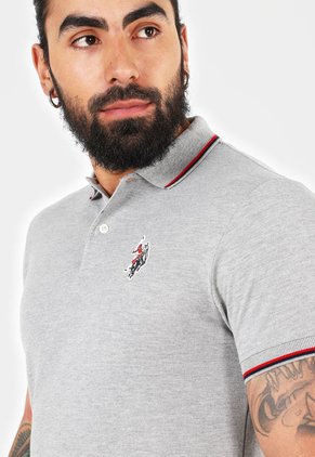 Polo Gris-Rojo-Azul Us Polo Assn