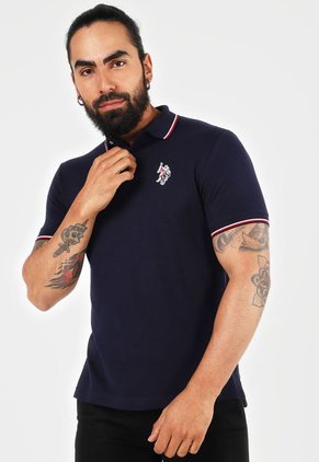 Polo Azul-Blanco-Rojo Us Polo Assn