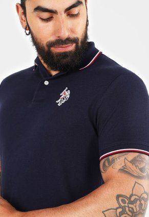 Polo Azul-Blanco-Rojo Us Polo Assn