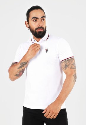 Polo Blanco-Rojo-Azul Us Polo Assn