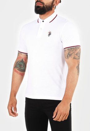Polo Blanco-Rojo-Azul Us Polo Assn