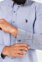 Camisa Azul Us Polo Assn de US Polo Assn