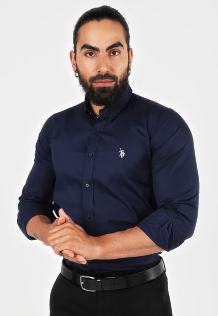 Camisa Azul Navy Us Polo Assn