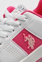 Tenis Lifestyle Blanco-Fucsia Us Polo Assn de US Polo Assn