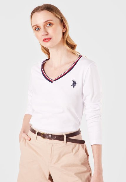 Camiseta Blanco-Azul-Rojo Us Polo Assn