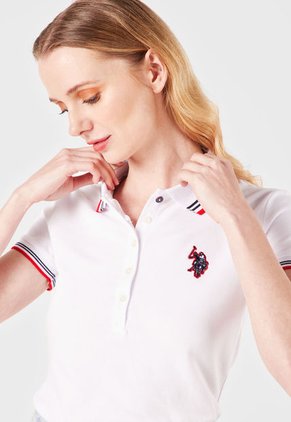 Polo Blanco-Azul-Rojo Us Polo Assn