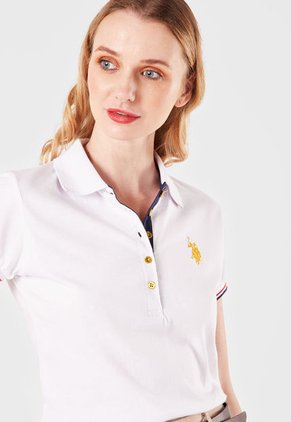 Camiseta Polo Blanco-Dorado-Azul-Rojo Us Polo Assn