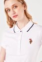 Camiseta Polo Blanco-Azul-Café Us Polo Assn de US Polo Assn