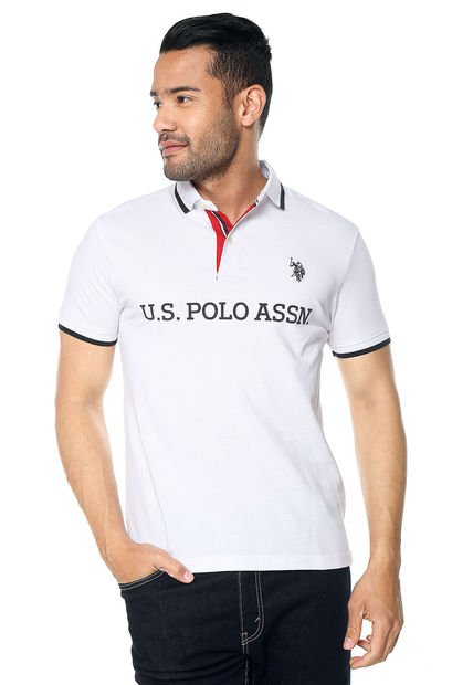 Polo Blanco-Azul Us Polo Assn