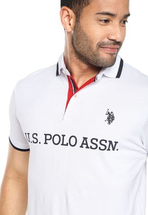Polo Blanco-Azul Us Polo Assn