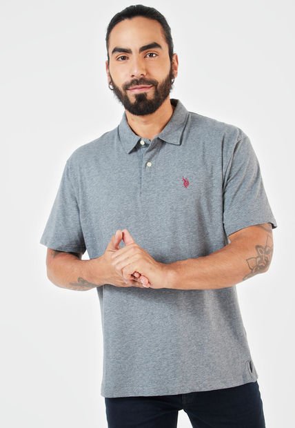 Polo Gris-Vinotinto Us Polo Assn