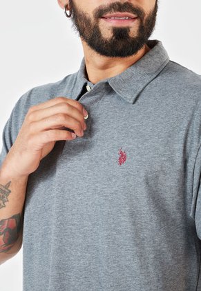 Polo Gris-Vinotinto Us Polo Assn