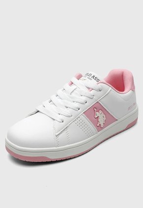 Tenis Lifestyle Blanco-Rosa Us Polo Assn