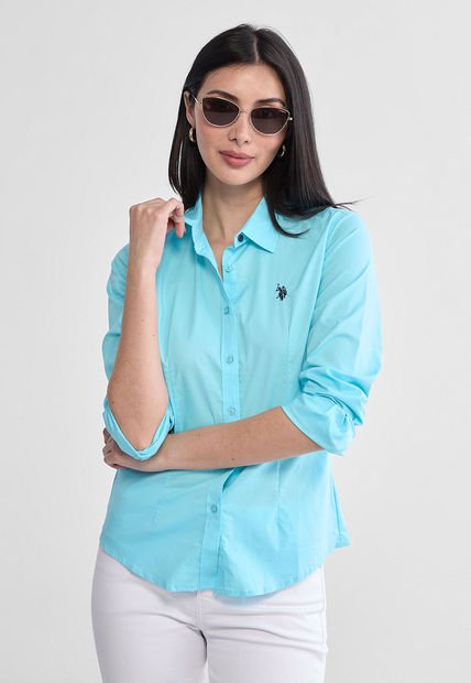 Camisa Azul Turquesa US POLO ASSN