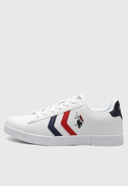 Tenis Lifestyle Blanco-Azul-Rojo Us Polo Assn