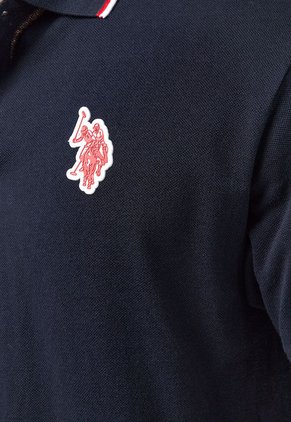Polo Azul-Blanco-Rojo Us Polo Assn