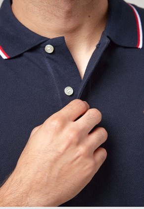 Polo Azul-Blanco-Rojo Us Polo Assn