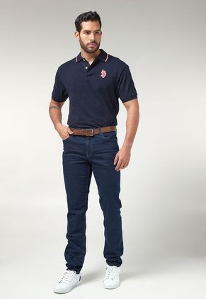Polo Azul-Blanco-Rojo Us Polo Assn