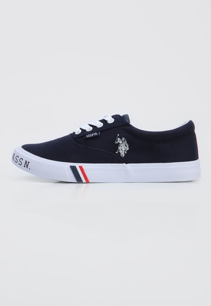 Polo Assn Zapatos Tipo Polo De Hombre Tenis Lifestyle Azul-Blanco
