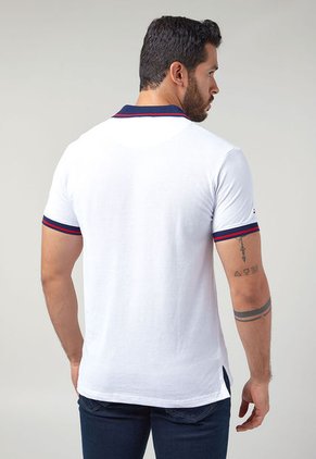 Polo Blanco-Azul-Rojo Us Polo Assn