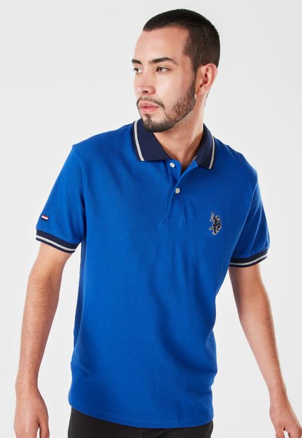 Polo Azul-Gris Us Polo Assn