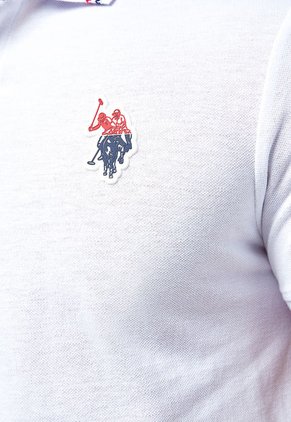 Polo Blanco-Rojo-Azul Us Polo Assn