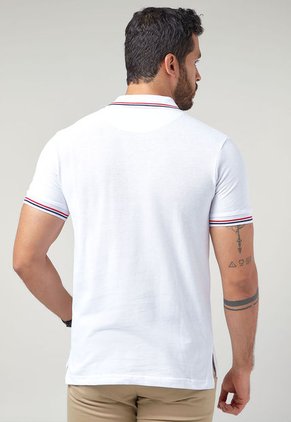 Polo Blanco-Rojo-Azul Us Polo Assn