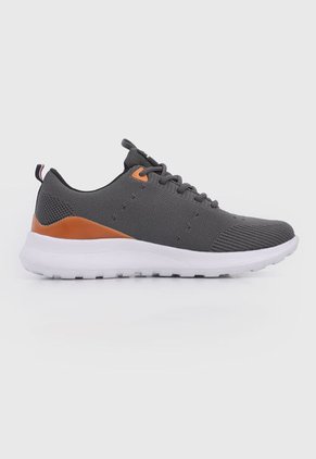 Tenis Lifestyle Gris-Blanco-Naranja Us Polo Assn