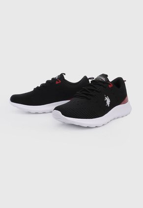 Tenis Lifestyle Negro-Blanco-Rojo Us Polo Assn
