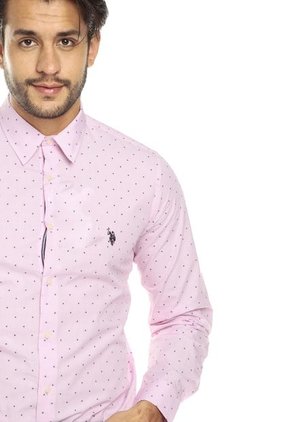 Camisa Rosado-Negro US Polo Assn