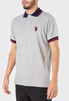 Polo Gris-Azul-Rojo Us Polo Assn