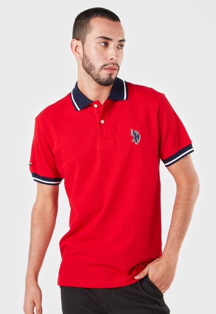 Polo Rojo-Azul-Blanco Us Polo Assn