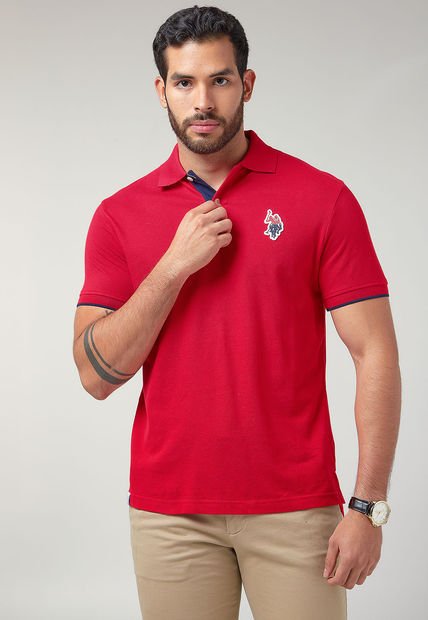 Polo Rojo-Azul-Blanco Us Polo Assn