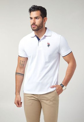 Polo Blanco-Rojo-Azul Us Polo Assn