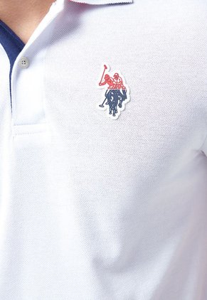 Polo Blanco-Rojo-Azul Us Polo Assn