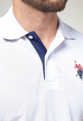 Polo Blanco-Rojo-Azul Us Polo Assn
