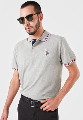 Polo Gris-Rojo-Azul Us Polo Assn