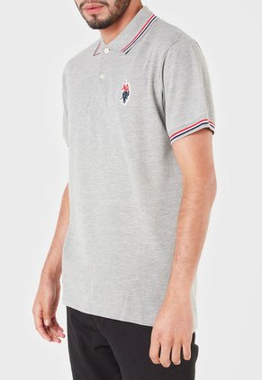 Polo Gris-Rojo-Azul Us Polo Assn