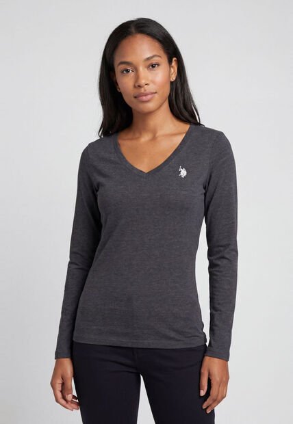 Camiseta Manga Larga U.S. POLO ASSN. Gris