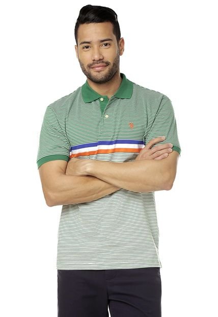 Polo Verde-Blanco US Polo Assn
