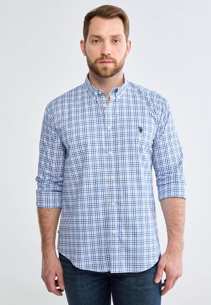 Camisa Blanco-Azul US POLO ASSN