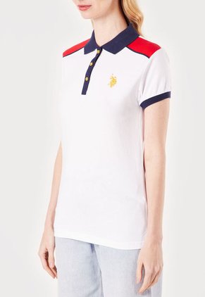 Camiseta Polo Blanco-Azul-Rojo Us Polo Assn